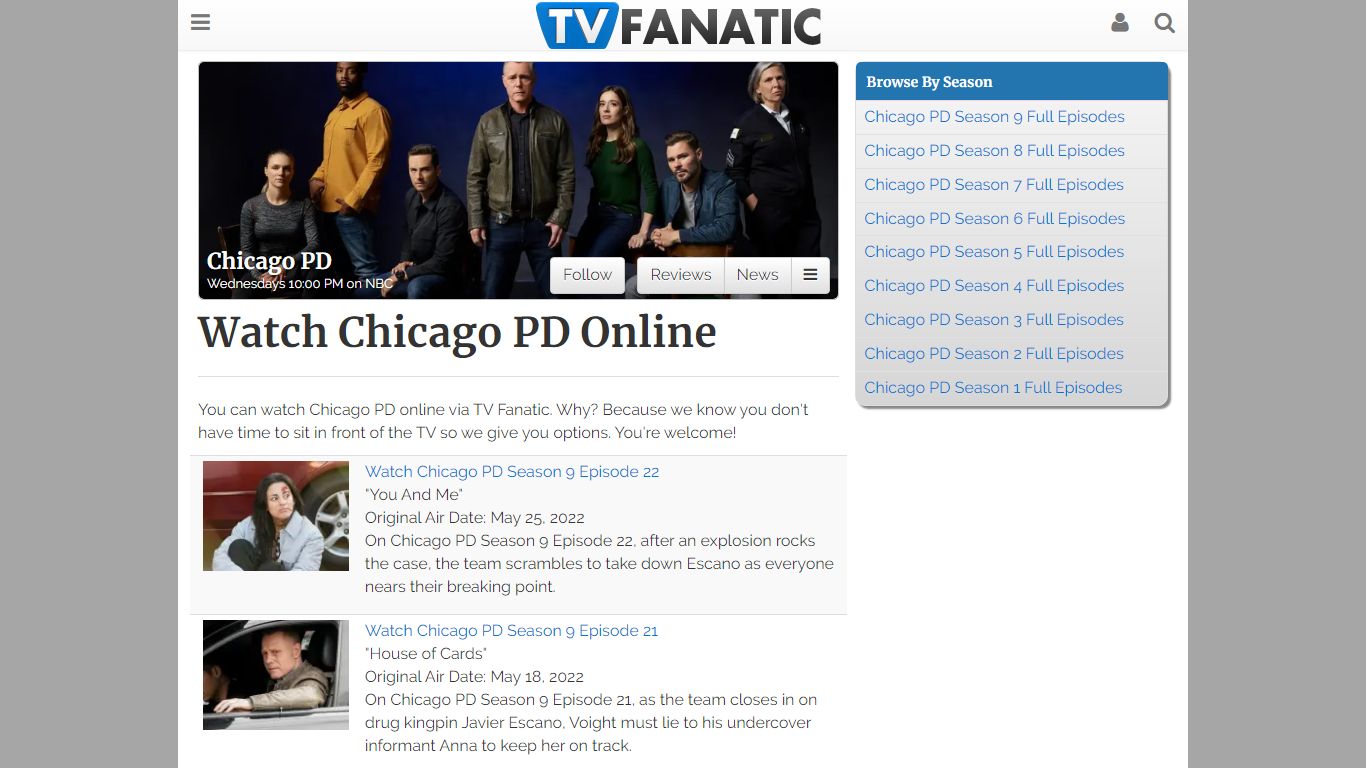 Watch Chicago PD Online - TV Fanatic